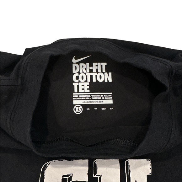 Nike Dri Fort Cotton Tee survivor live strong T-shirt black white women’s XS - Picture 3 of 6